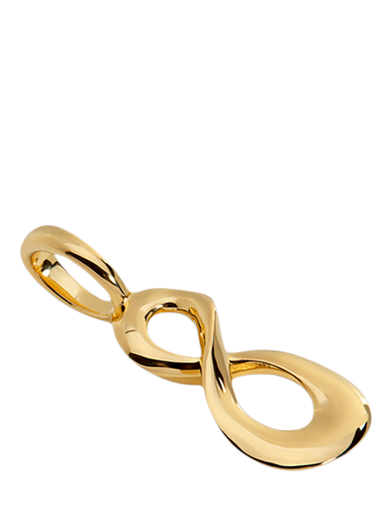 Monica Vinader Infinity Pendant Charm, Gold - view 2, Gold