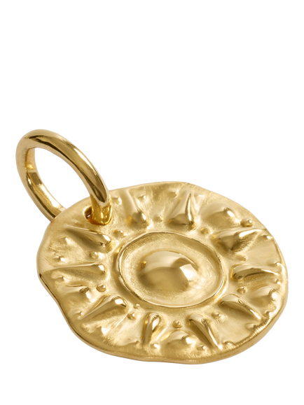 Monica Vinader Sun Pendant - view 2, Gold