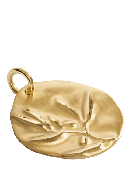 Monica Vinader Peace Pendant Charm, Gold - view 2, Gold