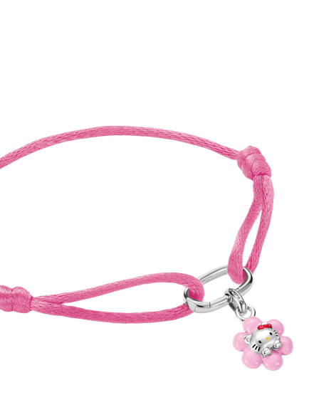 THOMAS SABO Connect Hello Kitty Flower Charm Bracelet, Pink/Silver - view 2, Pink/Silver