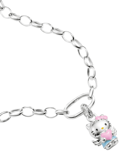 THOMAS SABO x Hello Kitty Angel Charm, Silver/Multi - view 2, Silver/Multi