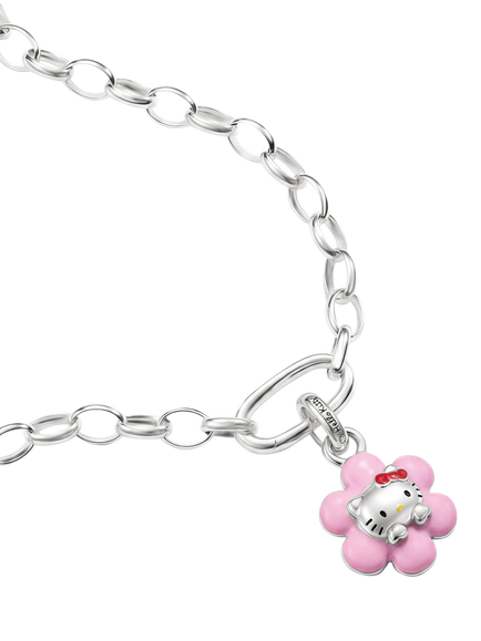 THOMAS SABO x Hello Kitty Flower Charm, Silver/Pink - view 2, Silver/Pink