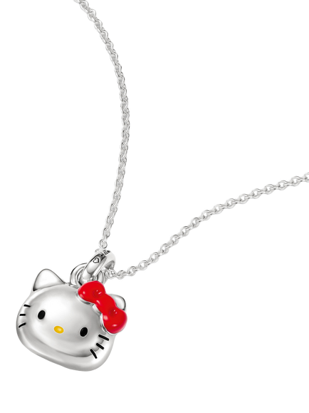 THOMAS SABO Hello Kitty Red Bow Charm Necklace, Silver - view 2, Silver