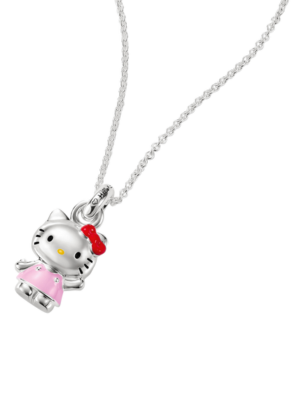 THOMAS SABO Hello Kitty Waving Paw Necklace, Silver - view 2, Silver