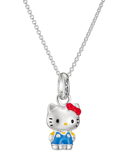 THOMAS SABO x Hello Kitty Pendant Necklace, Silver/Multi, Silver/Multi