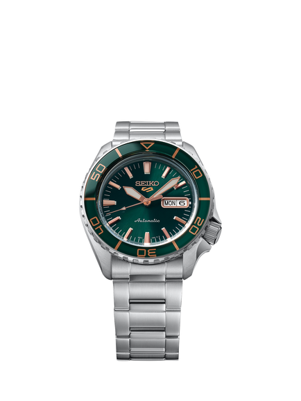 Seiko SKX Men's Bracelet Strap Sports Watch, Green - view 2, Green