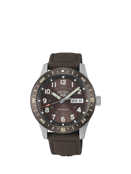 Seiko 5 Men's Bracelet Strap Sports Field Watch, Brown, Coyote Brown