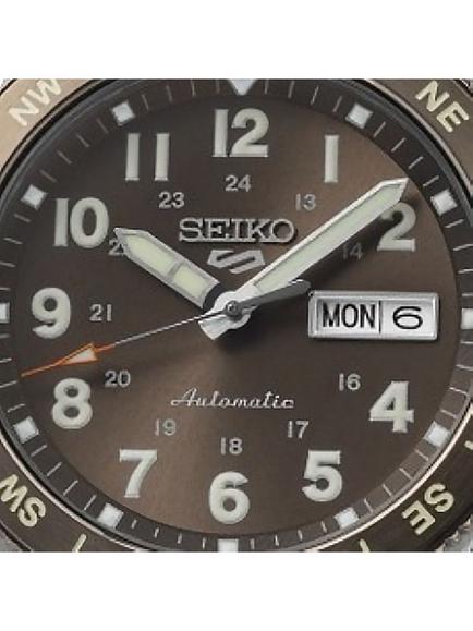 Seiko 5 Men's Bracelet Strap Sports Field Watch, Brown - view 2, Coyote Brown