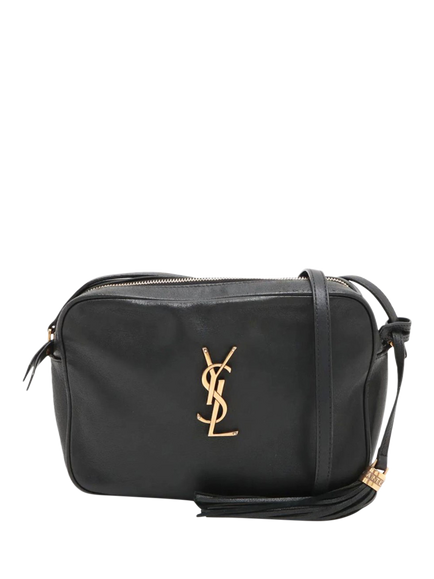 Pre-loved SAINT LAURENT Paris Roux Leather Shoulder Bag, Black, Black