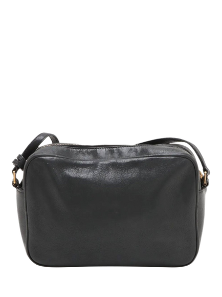 Pre-loved SAINT LAURENT Paris Roux Leather Shoulder Bag, Black - view 2, Black