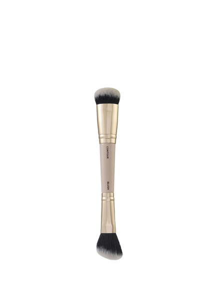 Spectrum All About The Brush D02 The Cheek Dual Ended Contour & Blush Brush - view 2, Cream With Black