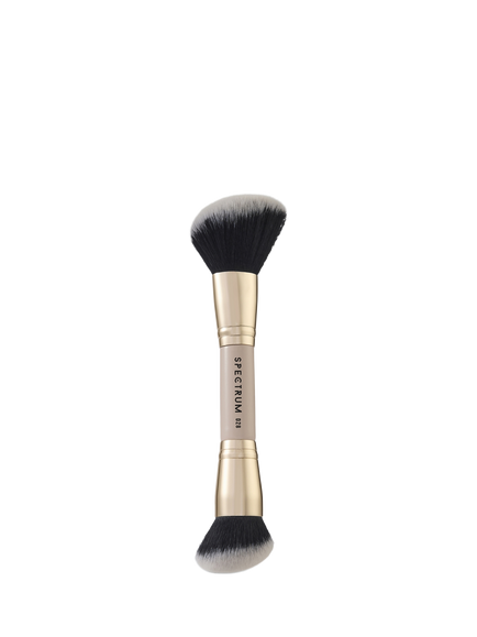 Spectrum All About The Brush D28 The Complexion Bronzer & Base Dual Ended Brush, Cream With Black