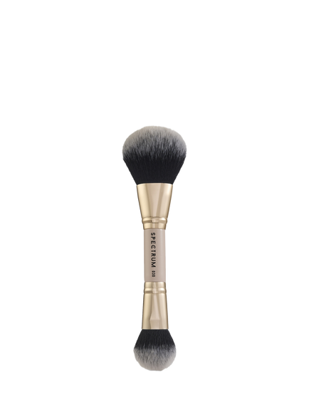 Spectrum All About The Brush D30 The Air Brush Powder & Complexion Dual Ended Brush, Cream With Black