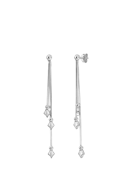 Jools by Jenny Brown Tassel Drop Earrings, Silver, Silver