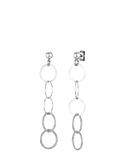 Jools by Jenny Brown Interlinked Circle Drop Earrings, Silver, Silver