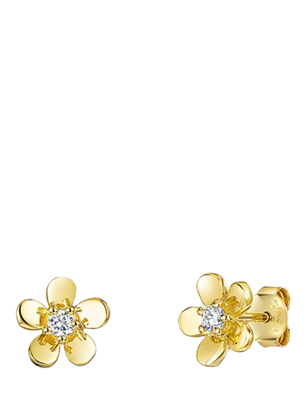 Jools by Jenny Brown Daisy Petal Stud Earrings, Gold, Gold