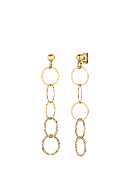 Jools by Jenny Brown Interlinked Circle Drop Earrings, Gold, Gold
