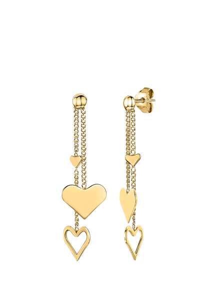 Jools by Jenny Brown Heart Dop Earrings, Gold, Gold