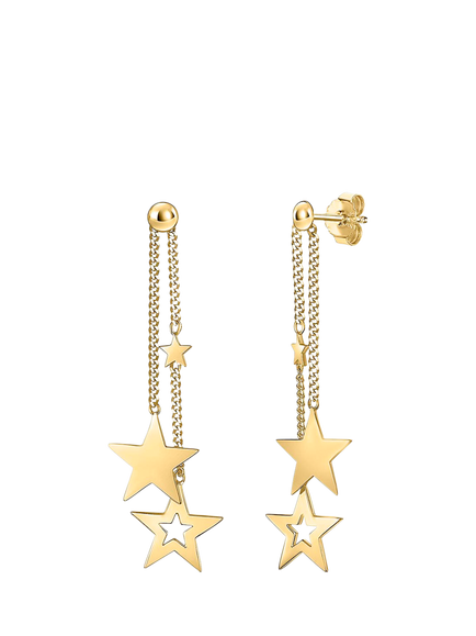 Jools by Jenny Brown Star Drop Earrings, Gold, Gold