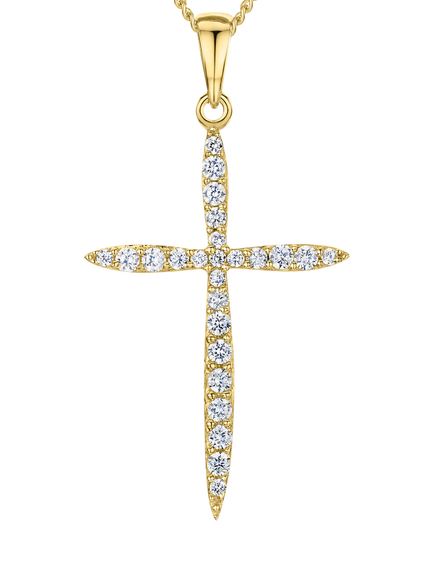 Jools by Jenny Brown Cross Pendant Necklace, Gold, Gold