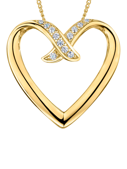 Jools by Jenny Brown Open Heart Pendant Necklace, Gold, Gold