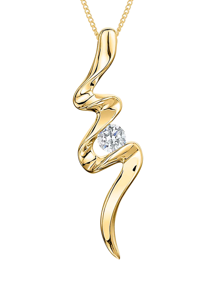 Jools by Jenny Brown Cubic Zirconia Flash Pendant Necklace, Gold, Gold