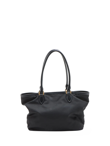 Pre-loved Prada Tessuto Nylon & Leather Tote Bag, Black - view 2, Black