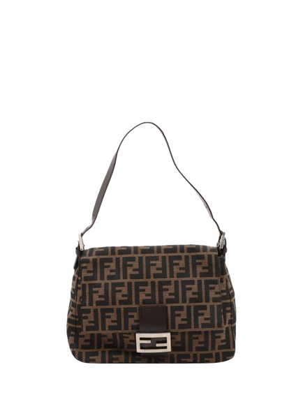 Pre-loved Fendi Zucca Mamma Baguette Bag, Brown, Brown/Black