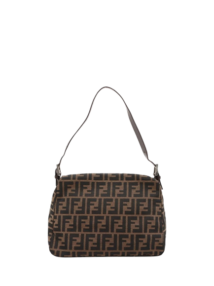 Pre-loved Fendi Zucca Mamma Baguette Bag, Brown - view 2, Brown/Black