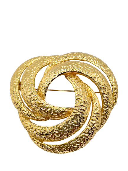 Pre-loved Vintage Christian Dior Statement Knot Brooch, Gold, Gold