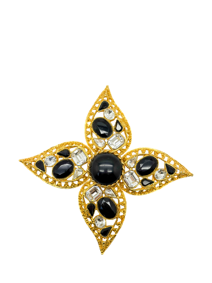 Pre-loved Vintage Huge Runway North Star Brooch, Circa 1980s, Gold, Gold