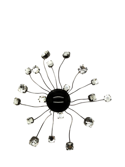Pre-loved Vintage Philippe Ferrandis Cosmic Brooch, Black, Black