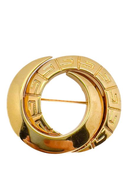 Pre-loved Vintage Givenchy Interlocking Circle Brooch, Gold, Gold
