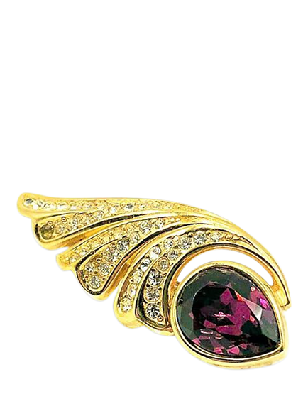 Pre-loved Vintage Dior Amethyst Brooch, Amethyst