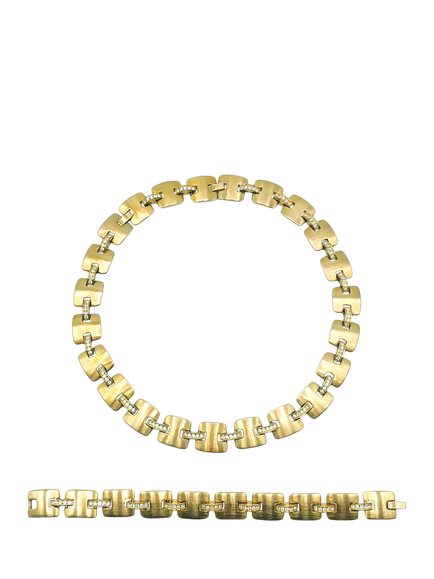 Pre-loved Vintage Monet Necklace and Bracelet Set, Gold - view 2, Gold