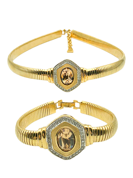 Pre-loved Vintage Lanvin Necklace and Bracelet Set, Gold, Gold