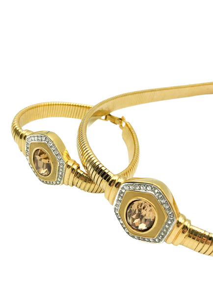 Pre-loved Vintage Lanvin Necklace and Bracelet Set, Gold - view 2, Gold