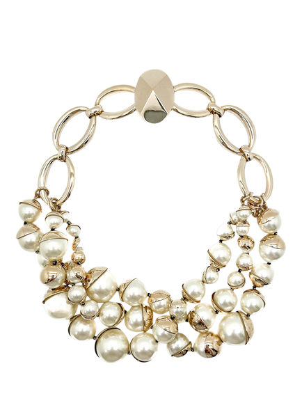Pre-loved Christian Dior Mise en Dior Necklace, Pearl And Gold