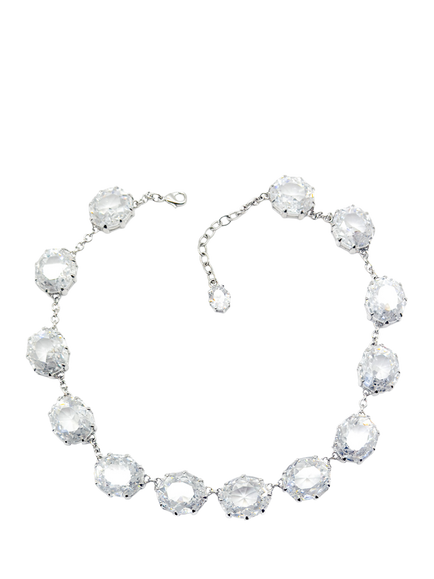 Pre-loved Vintage Crystal Riviere Necklace, Circa 2000s, Silver, Silver
