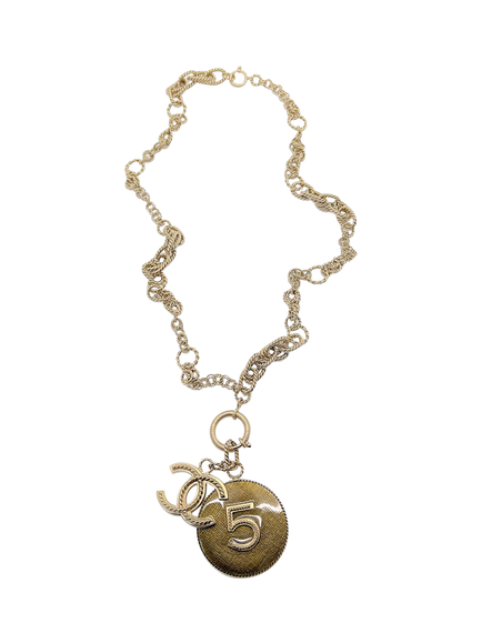 Pre-loved CHANEL CC Charm Necklace, Spring/Summer 2013, Gold, Gold