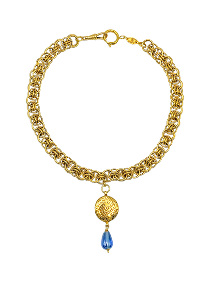 Pre-loved Vintage CHANEL Coco Collar, Gold, Gold
