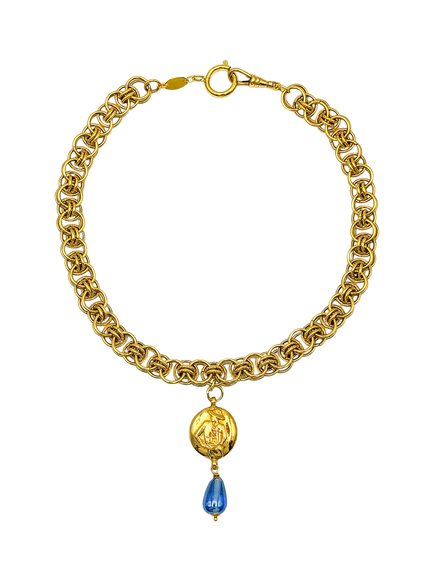 Pre-loved Vintage CHANEL Coco Collar, Gold - view 2, Gold