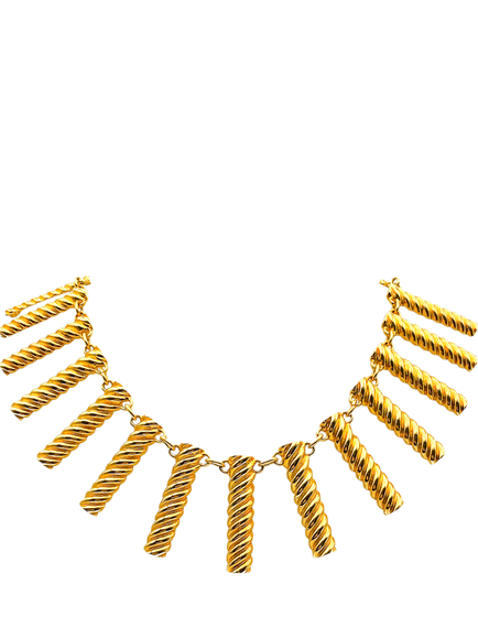Pre-loved Vintage Carven Paris Collar Necklace, Gold - view 2, Gold