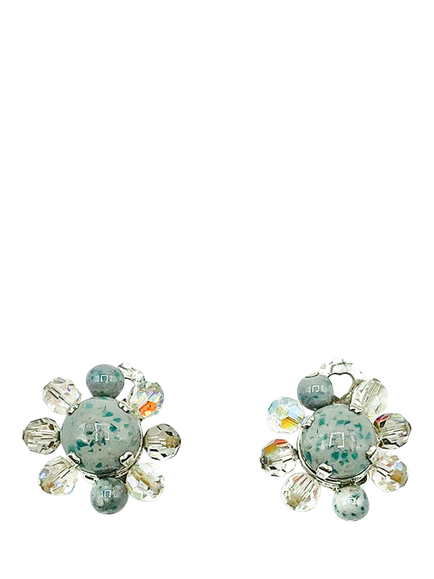 Pre-loved Vintage Christian Dior Clip-On Earrings, Dated 1958, Blue, Blue