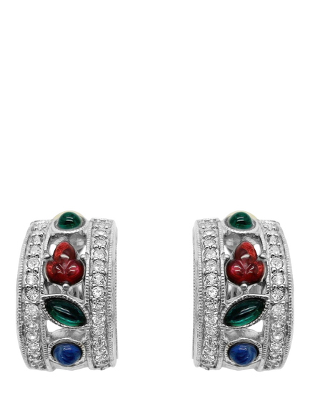 Pre-loved Vintage Givenchy Tutti Frutti Clip-On Earrings, Silver, Silver