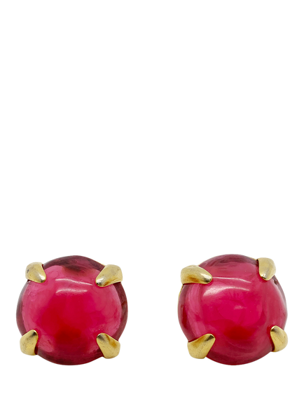 Pre-loved Vintage Givenchy Clip-On Earrings, Pink, Pink