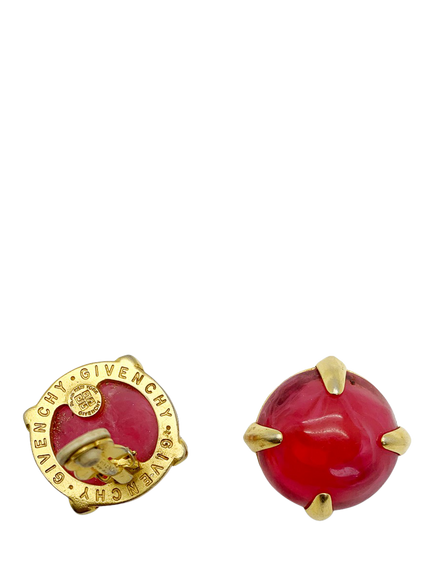 Pre-loved Vintage Givenchy Clip-On Earrings, Pink - view 2, Pink
