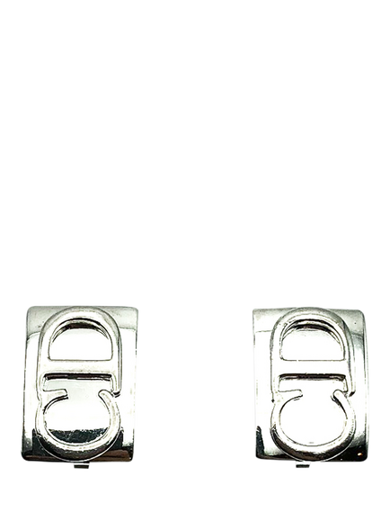 Pre-loved Vintage Christian Dior CD Logo Clip-On Earrings, Silver, Silver