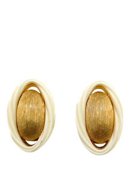 Pre-loved Vintage Dior Twist Clip-On Earrings, Gold, Gold