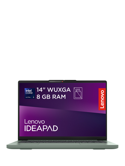 Lenovo IdeaPad Slim 3 Laptop, Intel Core Ultra 5 Processor, 8GB RAM, 256GB SSD, 14" WUXGA, Breeze Moss, Breeze Moss